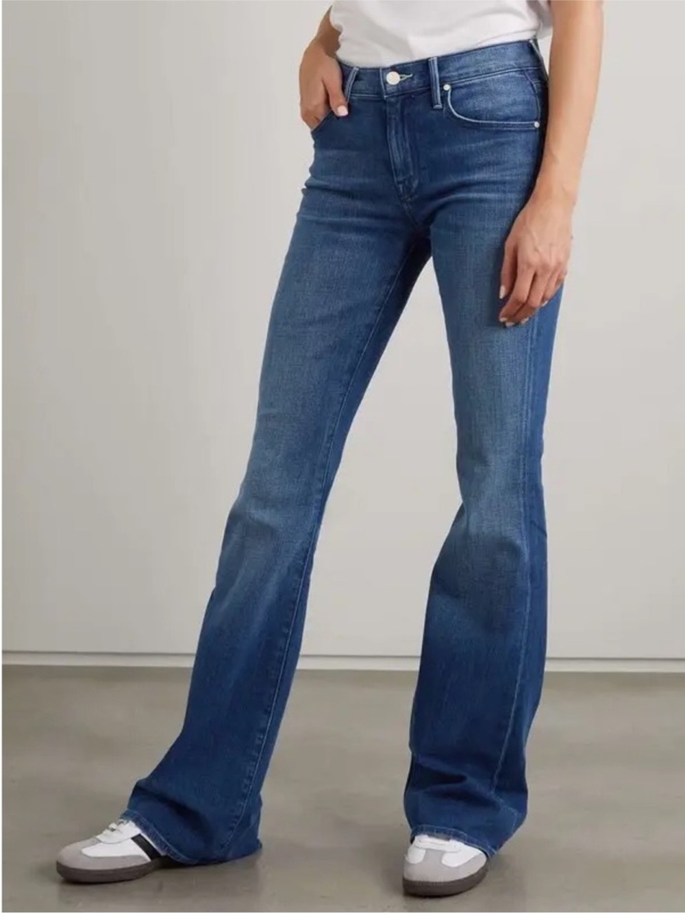 MOTHER The Down Low Weekender Heel Jeans in High Tide Size 27